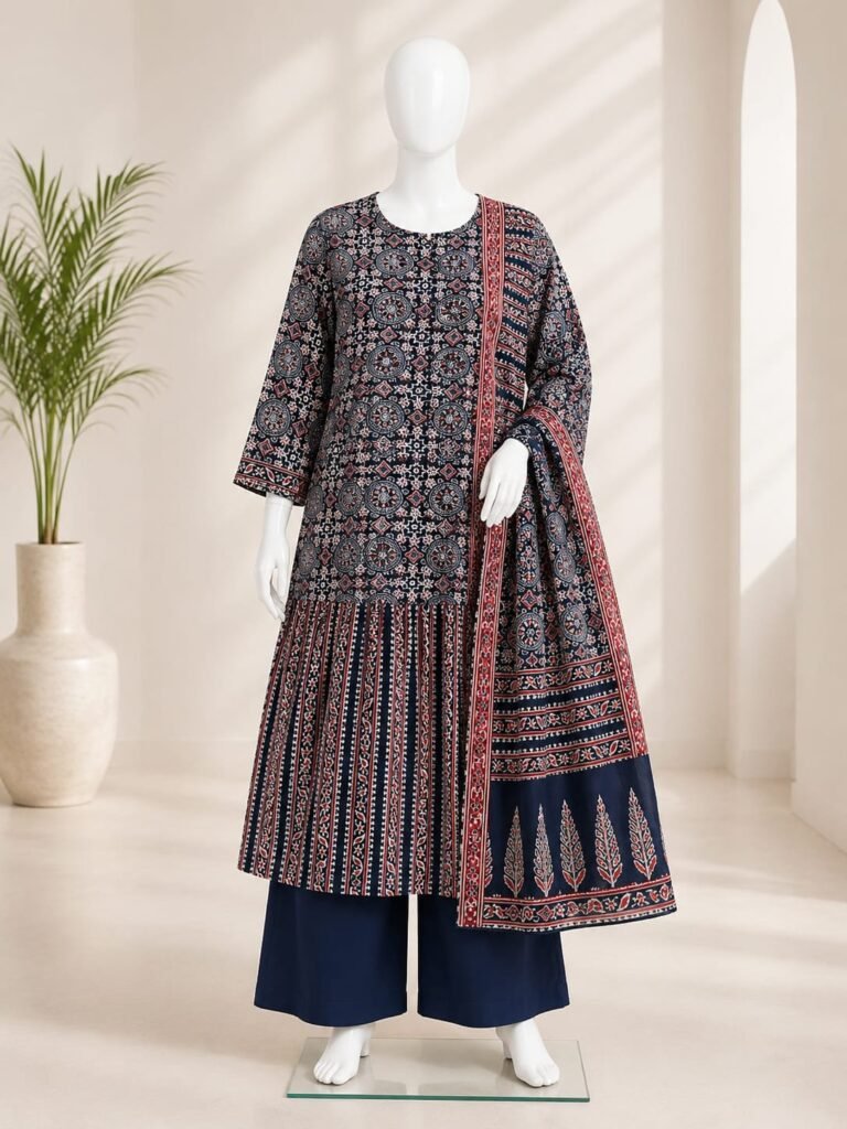 Cotton Kurta Straight Pant With Dupatta