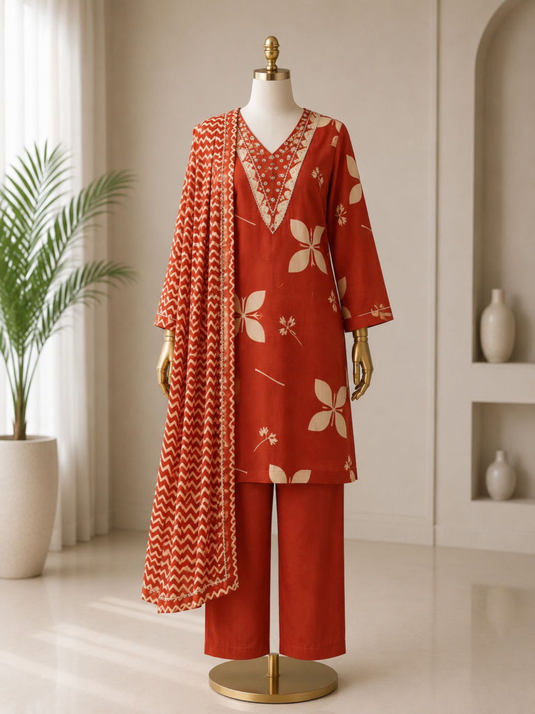 Cotton Kurta Pant With Dupatta