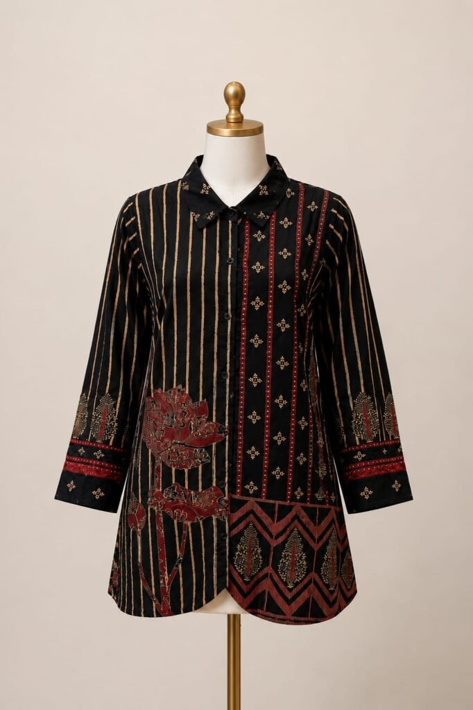 Black Satin Shirt