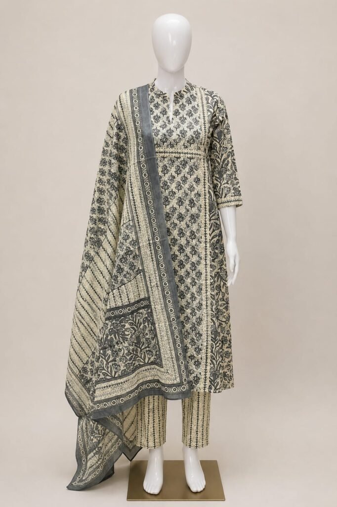 Printed Cotton Suit