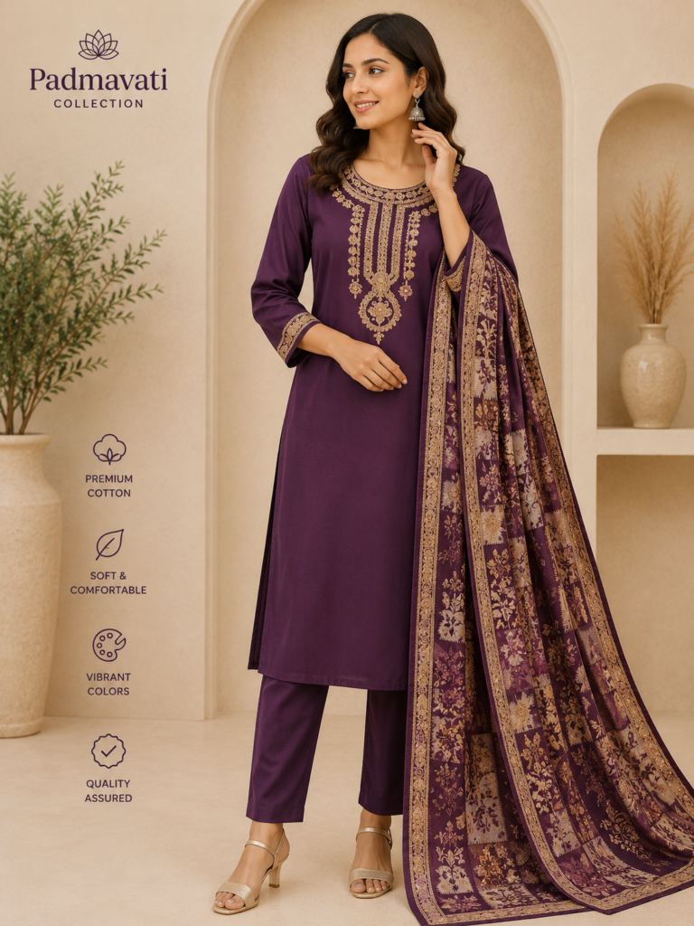 Shimmer Embroidery Suit