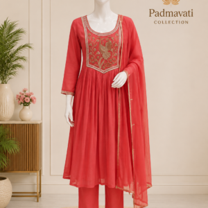 Hand Embroidery Mul Chanderi