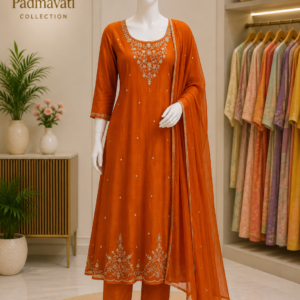 Mul Chanderi Hand Embroidery